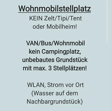 Mueritz Nationalpark - Wohnmobilstellplatz In Der Mecklenburgischen Seenplatte Strom & Wasser Vor Ort Carpin